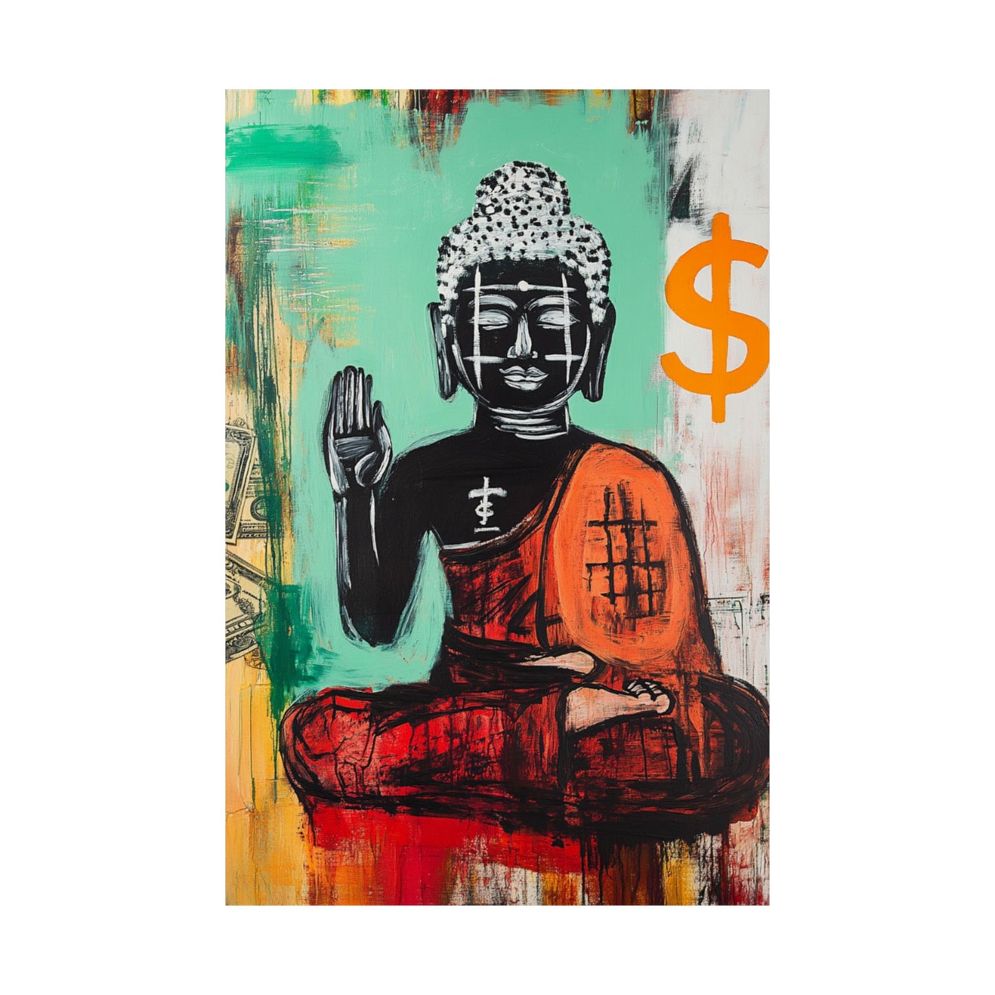 Buddha Series Green Print